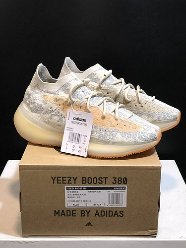 Really_ adidas Originals Yeezy Boost 380 _Yecoraite Reflective_ Peach Powder Full of Dianshi Men_s Women_s Shoes 36-46 yards-31d57ddb